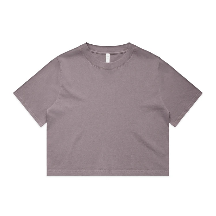 Ascolour Wo's Heavy Faded Crop Tee (4089)