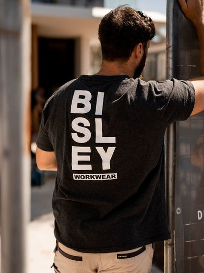 Bisley Cotton Vertical Logo Tee (BKT091)-Clearance