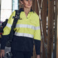 Bisley Tencate Tecasafe Plus Women's Taped Two Tone Hi Vis FR Vented Long Sleeve Shirt (BL8082T)