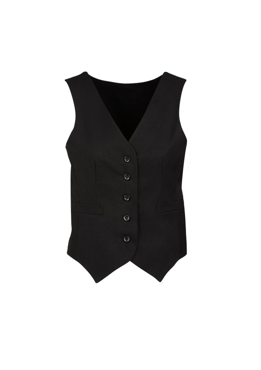Biz Corporate Womens Peaked Vest with Knitted Back (50111)-Clearance