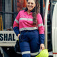 Bisley Womens 3M Taped Two Tone Hi Vis Cool Lightweight Shirt - Long Sleeve (BL6896)