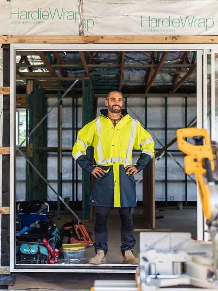 Bisley-Taped-Two-Tone-Hi-Vis-Stretch-Rain-Coat