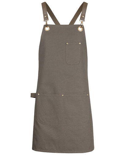 JB's 65x75 Brass Eyelet Canvas Apron with PU Strap (5ACBP)