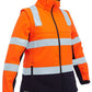 Bisley Women's Taped Two Tone Hi Vis 3-In-1 Soft Shell Jacket (BJL6078T)