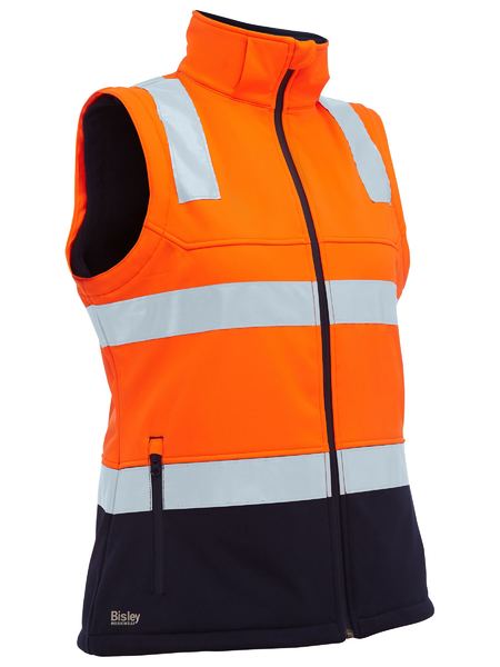 Bisley Women's Taped Two Tone Hi Vis 3-In-1 Soft Shell Jacket (BJL6078T)