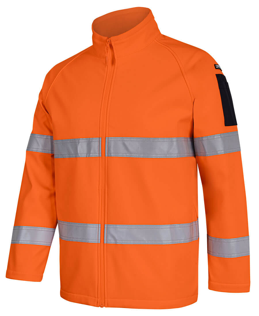 JBs Wear Hi Vis (D+N) SoftShell Jacket - Adults (6D4LJ)