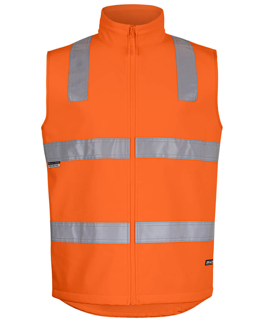 JB's Hi Vis (D+N) Softshell Vest - Adults (6D4LK)-Orange