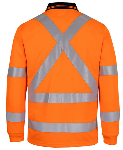 JB's Hi Vis L/S NSW/QLD Rail Biomotion X-Back Polo (6DAQL)