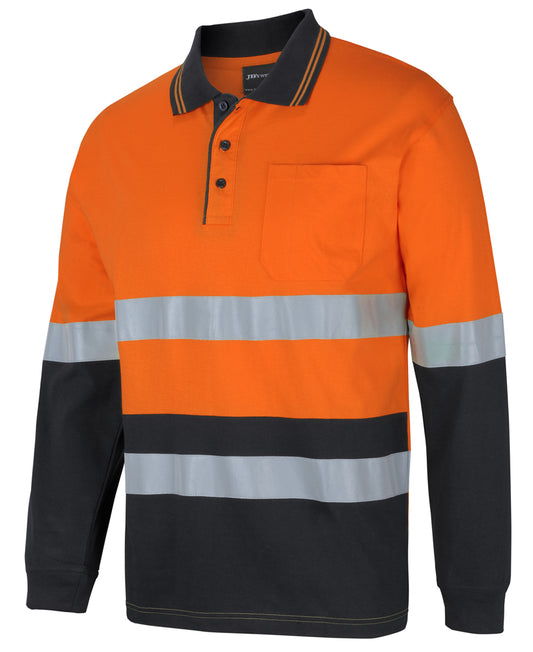 JB's Hi Vis (D+N) L/S Cotton Polo (6DCPL)