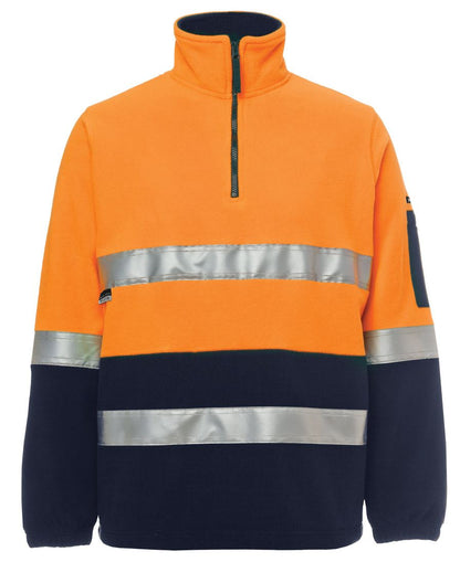 JB's Wear-JB's Hi Vis (D+N) 1/2 Zip Polar Fleece--Orange/Navy-Uniform Wholesalers - 4
