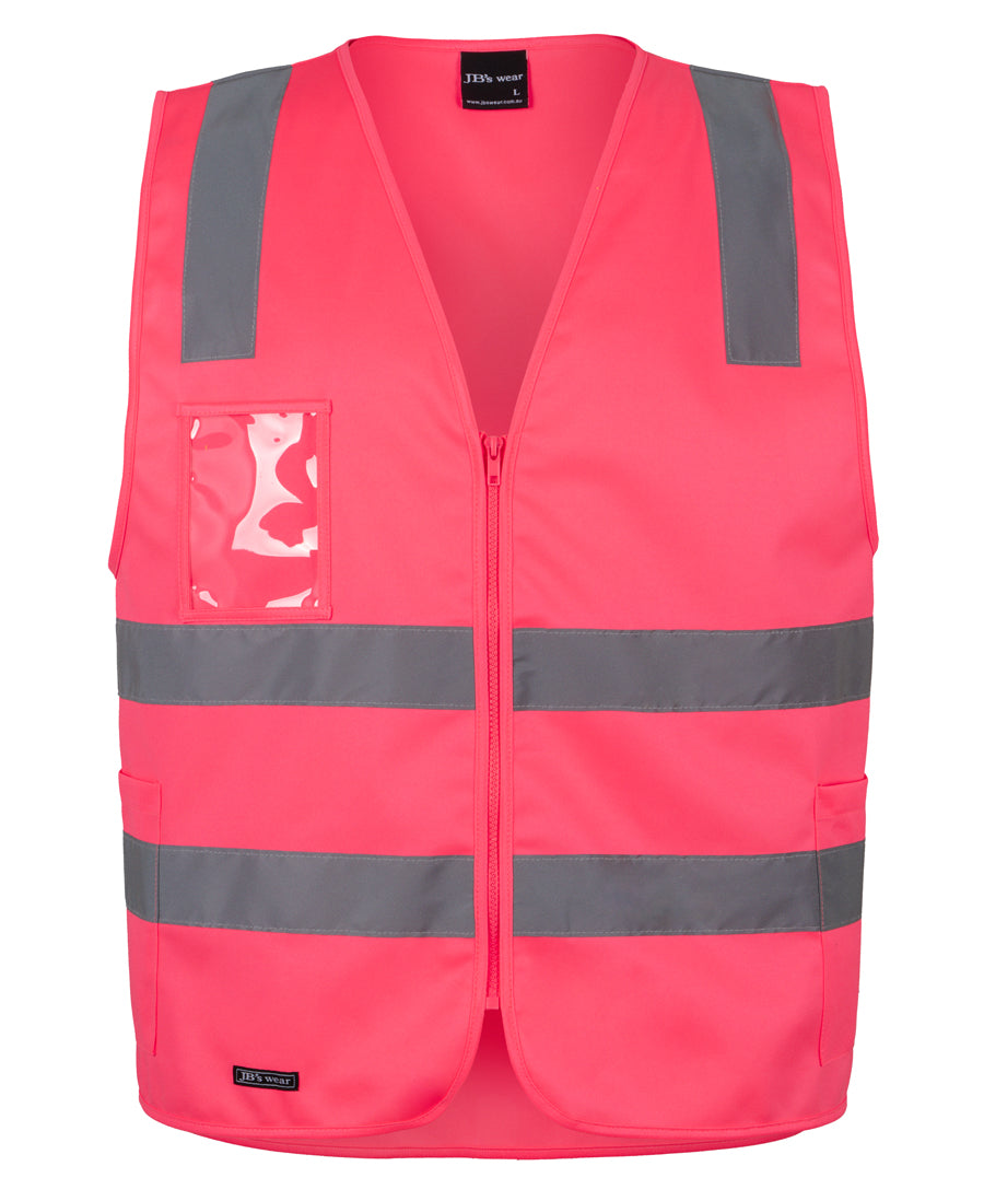 JB'S HI VIS (D+N) Zip Safety Vest (6DNSZ)