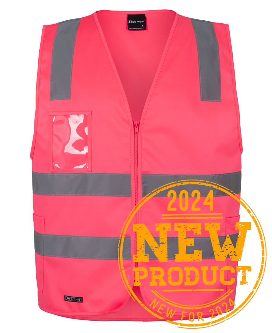 JB'S HI VIS (D+N) Zip Safety Vest (6DNSZ)