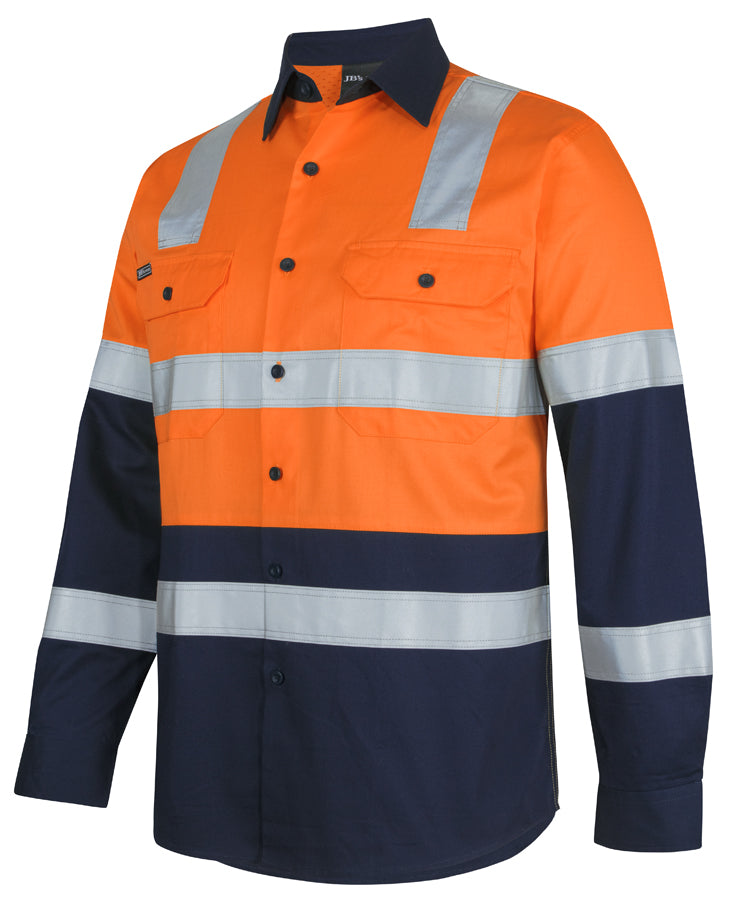 JB's Hi Vis (D+N) L/S 150G Level 3 Work Shirt (6DNW3)