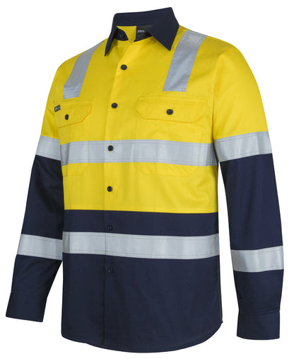 JB's Hi Vis (D+N) L/S 150G Level 3 Work Shirt (6DNW3)