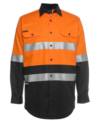 JBs Wear Hi Vis Long Sleeve (D+N) 150g Work Shirt - Adults (6DNWL)