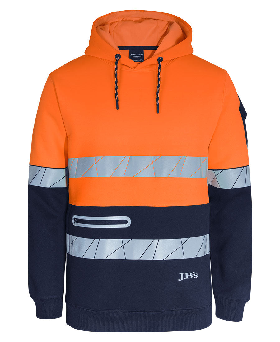 JB's 450G Hi Vis Pull Over Hoodie With Fragmented Tape (6DPFP)