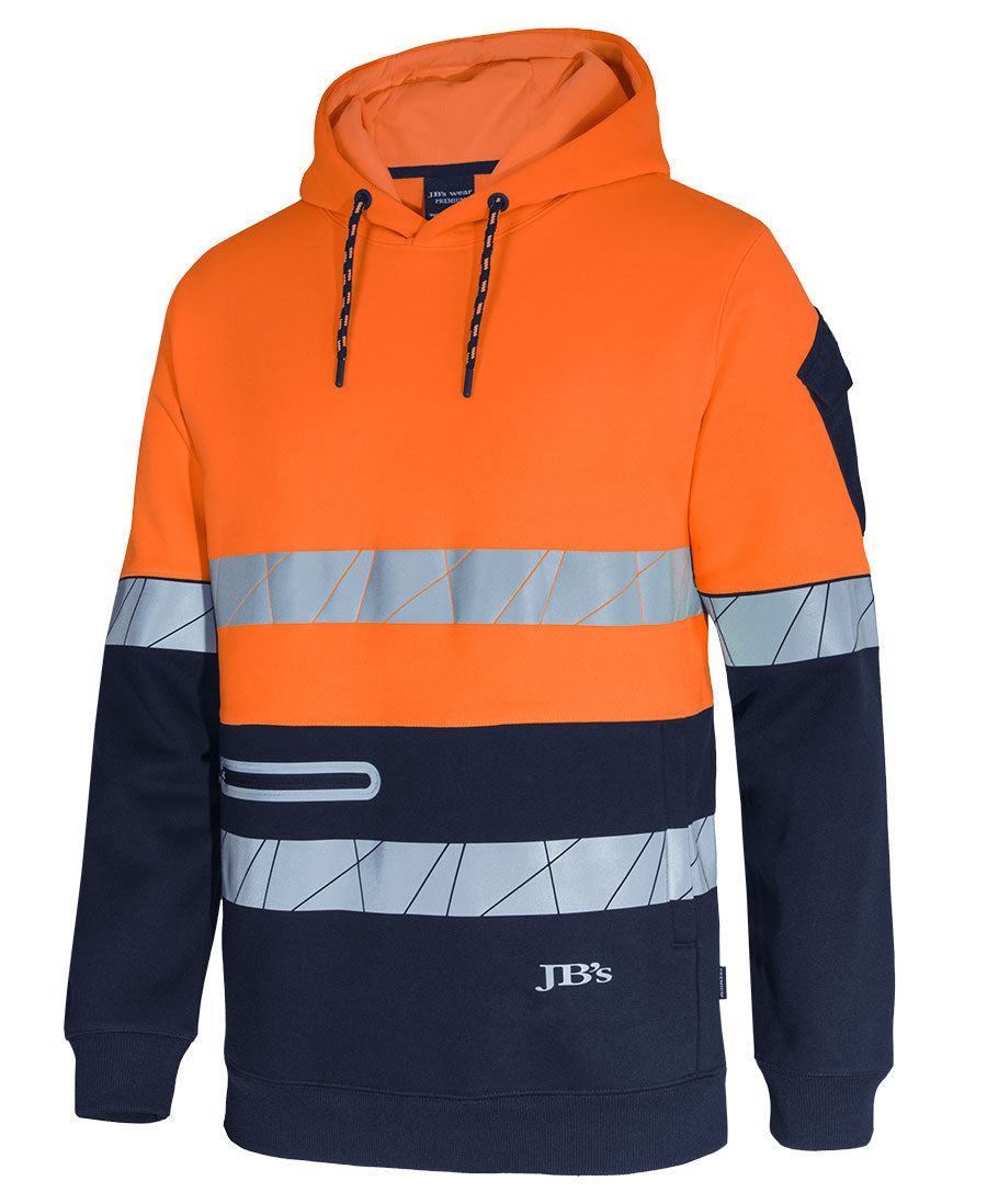 JB's 450G Hi Vis Pull Over Hoodie With Fragmented Tape (6DPFP)