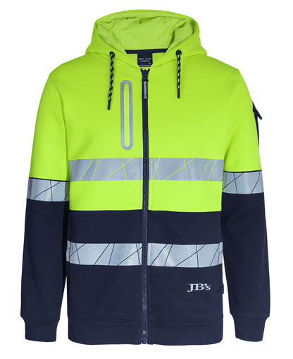 JB's 450G Hi Vis Full Zip Hoodie With Fragmented Tape (6DPFZ)