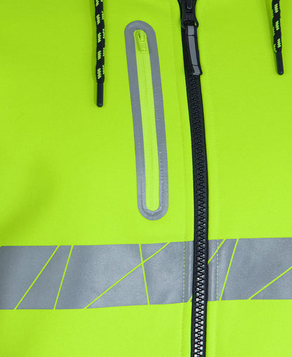 JB's 450G Hi Vis Full Zip Hoodie With Fragmented Tape (6DPFZ)