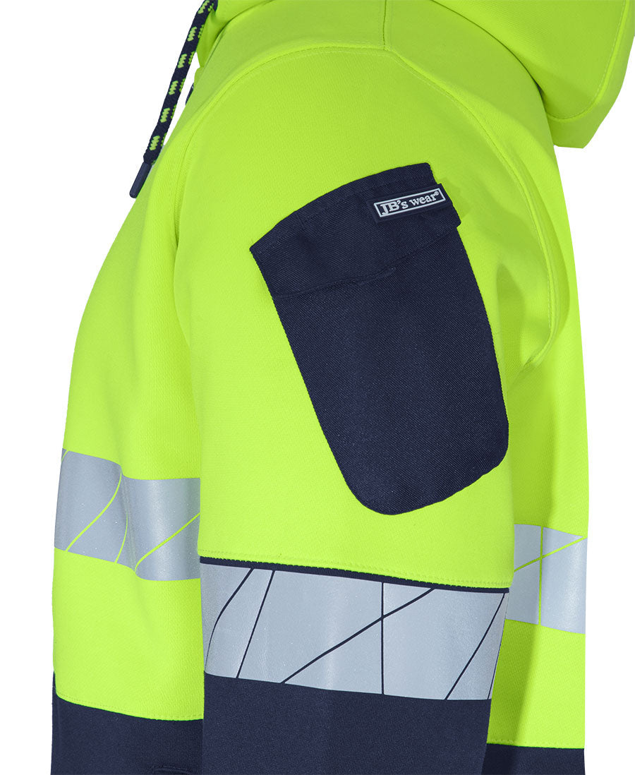 JB's 450G Hi Vis Full Zip Hoodie With Fragmented Tape (6DPFZ)