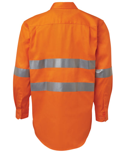 JB's 6HDNL Hi Vis (D+N) Long Sleeve 190g Shirt With Tape - Adults (6HDNL)