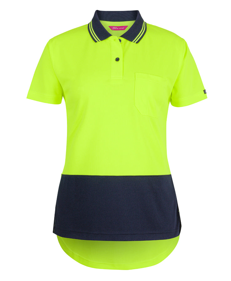 JB's Ladies Hi Vis S/S Drop Tail Polo (6HDS1)