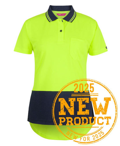JB's Ladies Hi Vis S/S Drop Tail Polo (6HDS1)