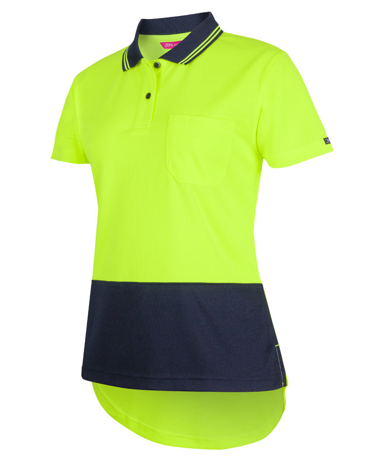 JB's Ladies Hi Vis S/S Drop Tail Polo (6HDS1)