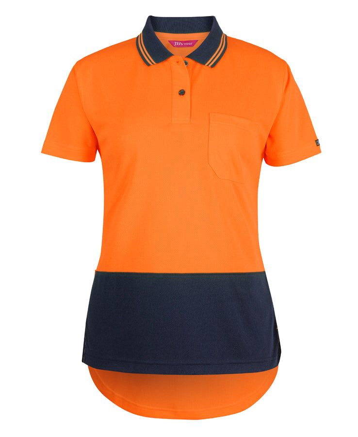 JB's Ladies Hi Vis S/S Drop Tail Polo (6HDS1)