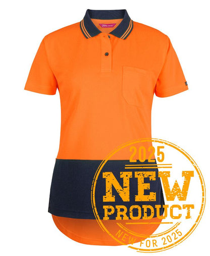 JB's Ladies Hi Vis S/S Drop Tail Polo (6HDS1)