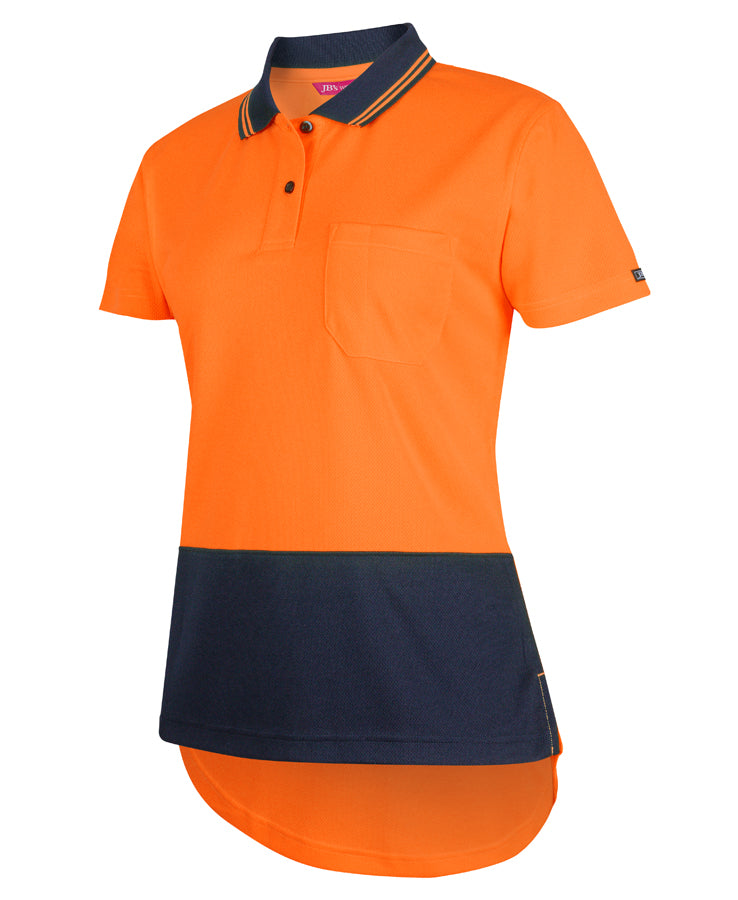 JB's Ladies Hi Vis S/S Drop Tail Polo (6HDS1)