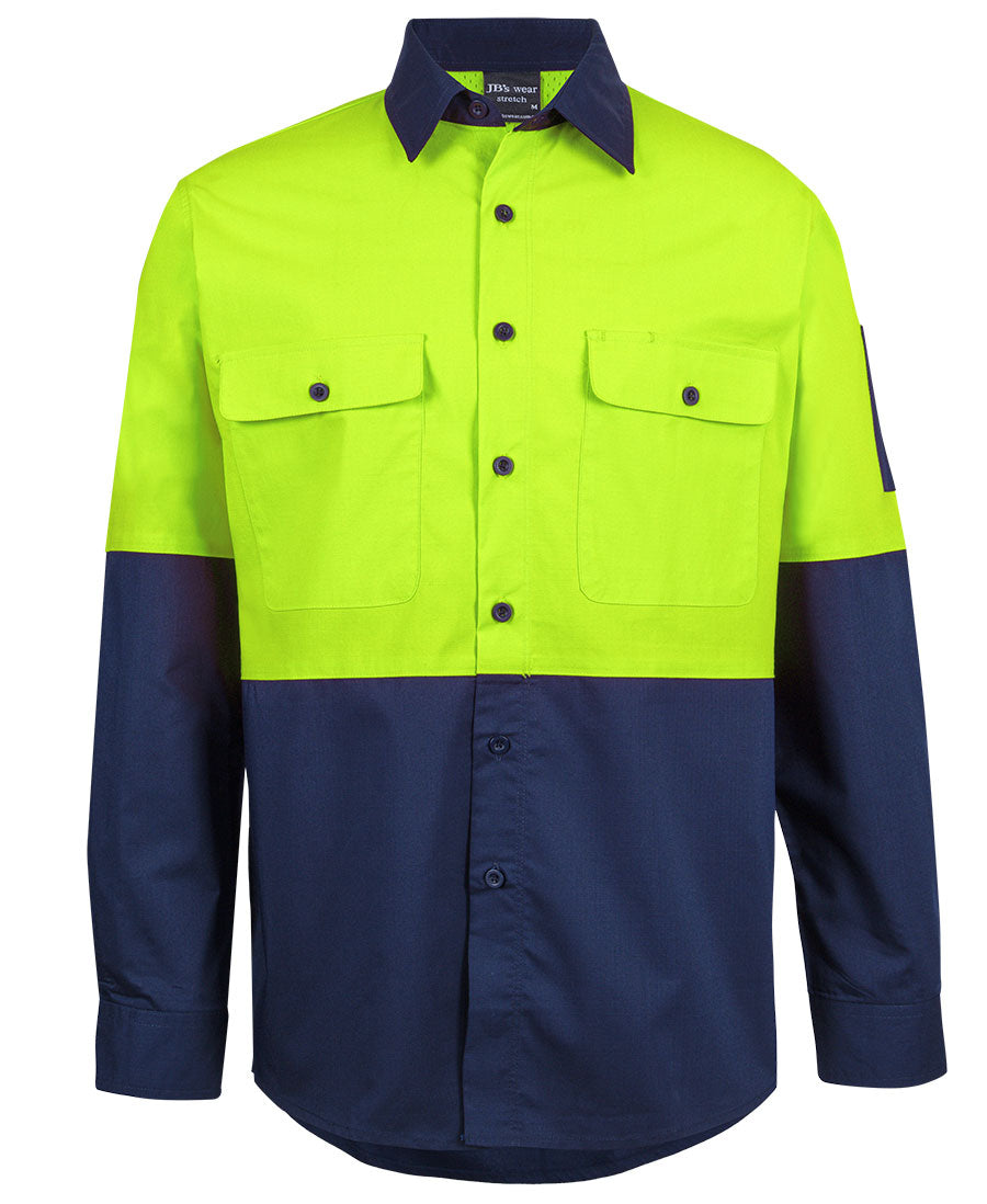 JB's Hi VIs Class F Ripstop L/S Work Shirt (6HRFL)