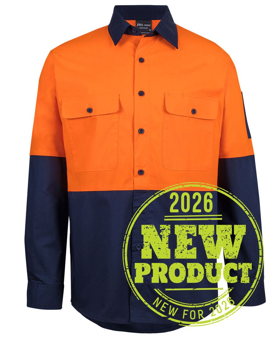JB's Hi VIs Class F Ripstop L/S Work Shirt (6HRFL)