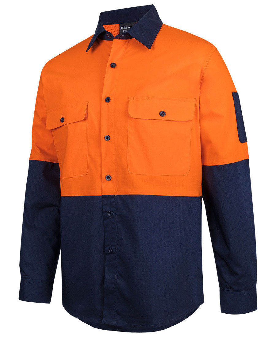 JB's Hi VIs Class F Ripstop L/S Work Shirt (6HRFL)