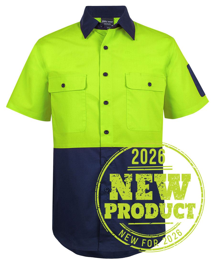 JB's Hi Vis Class F Ripstop S/S Work Shirt (6HRFS)
