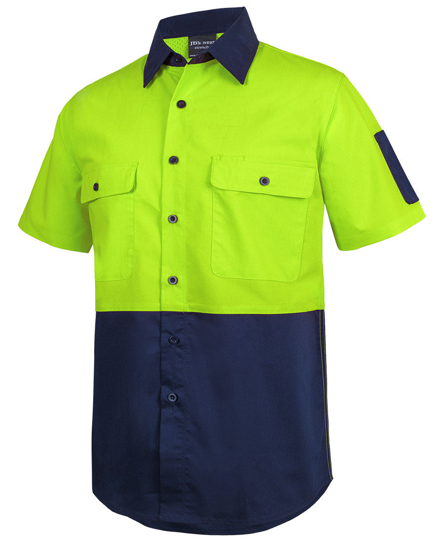JB's Hi Vis Class F Ripstop S/S Work Shirt (6HRFS)