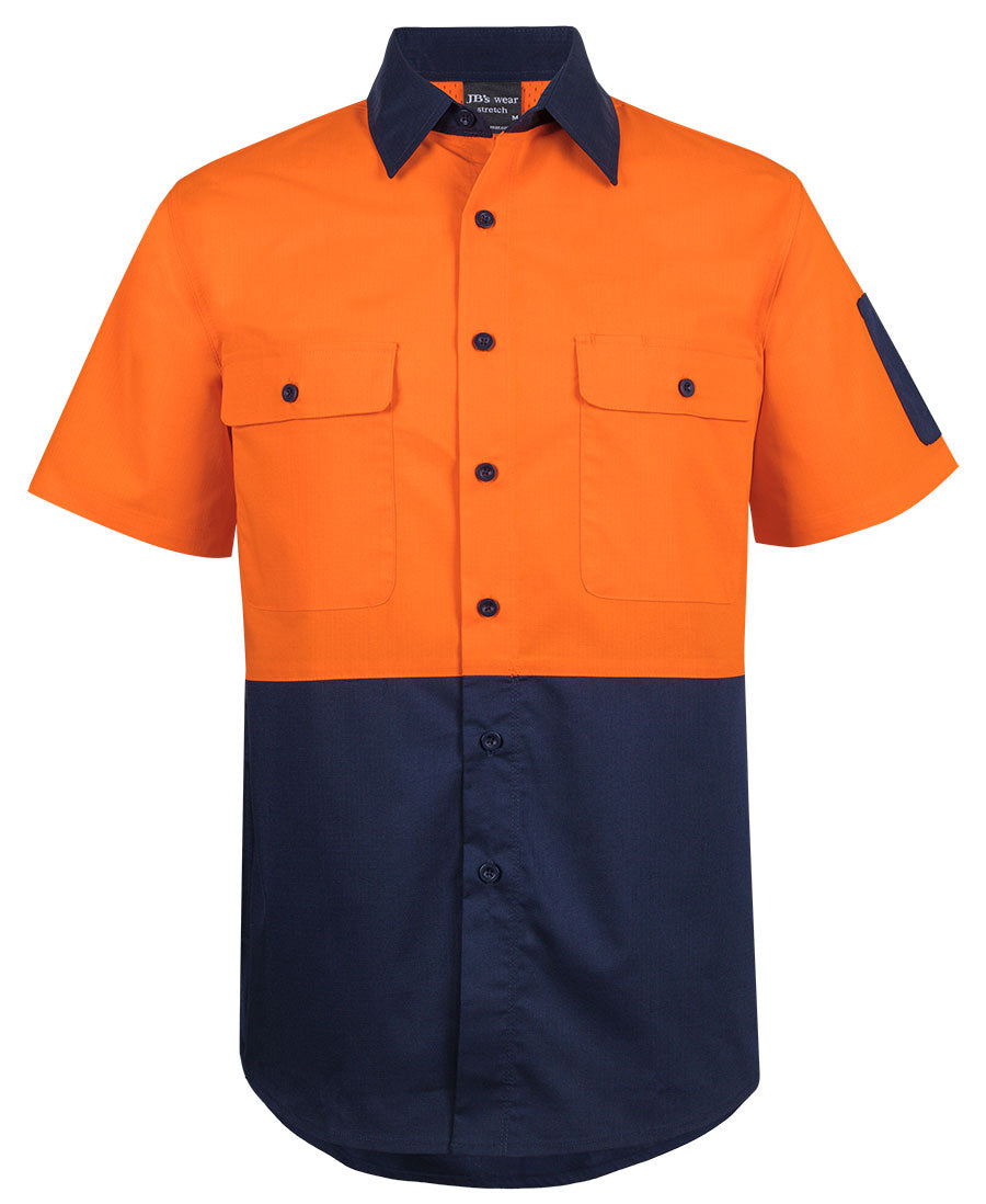JB's Hi Vis Class F Ripstop S/S Work Shirt (6HRFS)