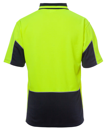 JB's Wear-JB's Hi Vis S/S Gap Polo-Lime/Navy / XS-Uniform Wholesalers - 3