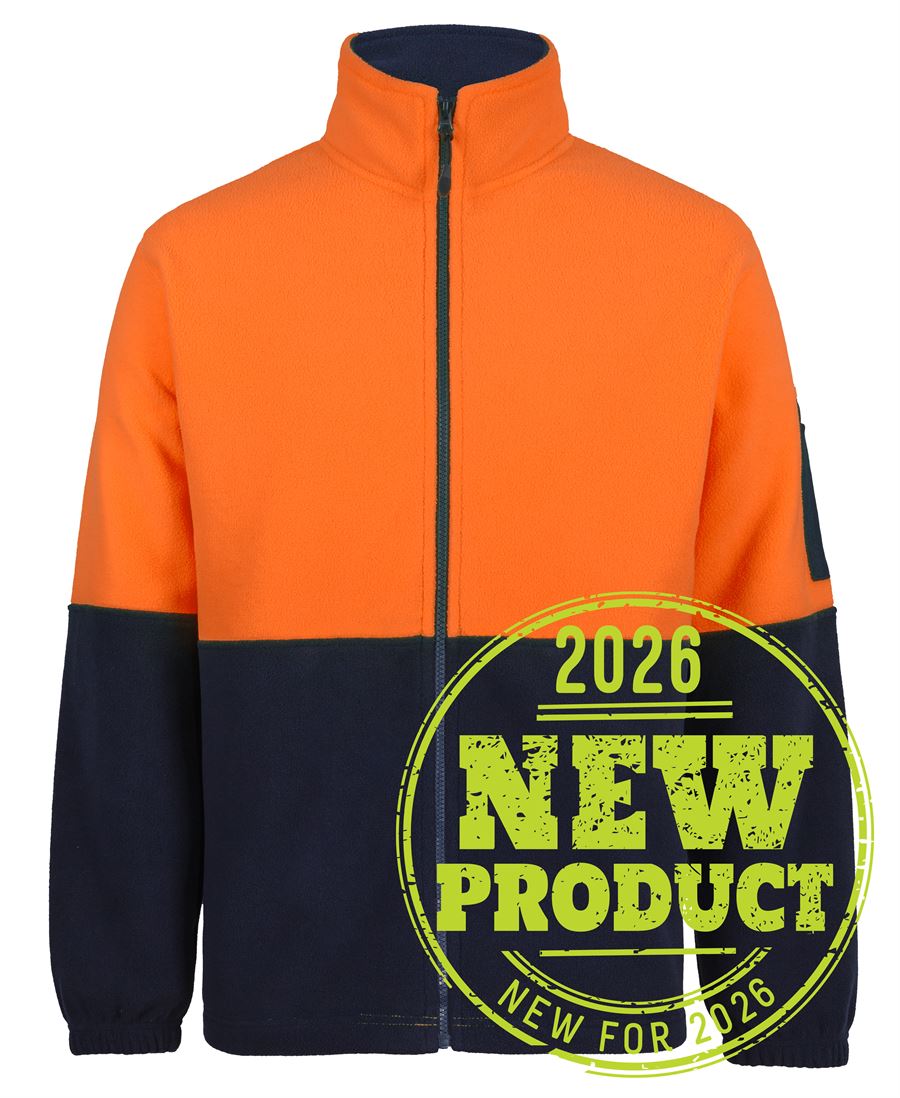 JB's Hi Vis Full ZIp Polar Fleece (6HVPE)