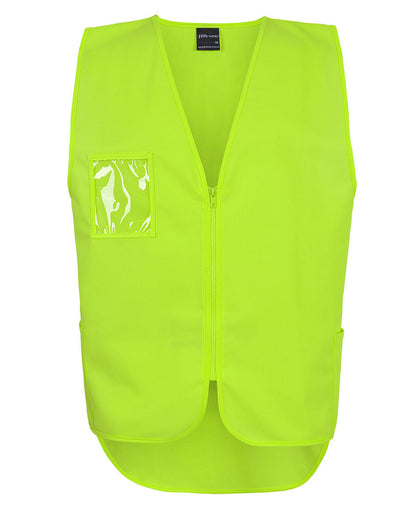 JB's Hi Vis Zip Drop Tail Safety Vest (6HVSW)