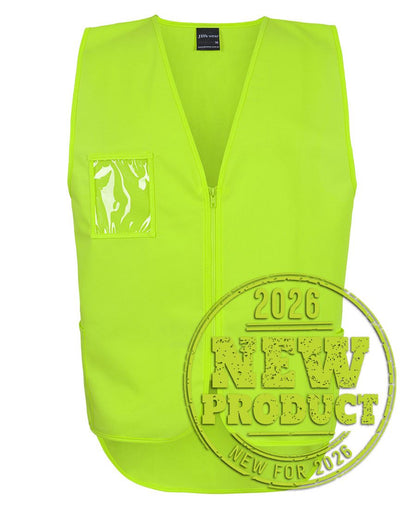 JB's Hi Vis Zip Drop Tail Safety Vest (6HVSW)