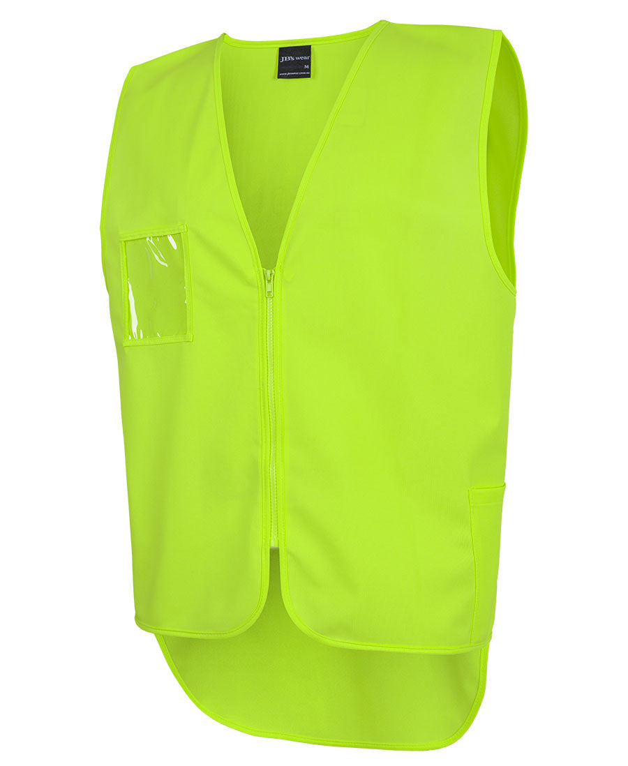 JB's Hi Vis Zip Drop Tail Safety Vest (6HVSW)