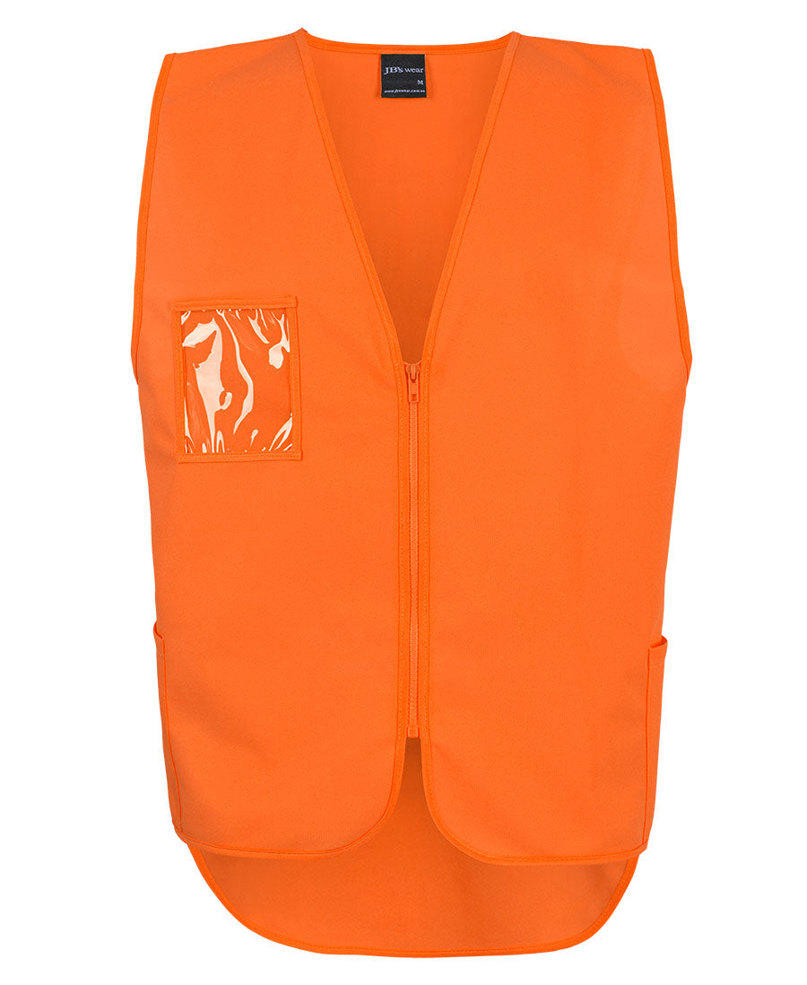 JB's Hi Vis Zip Drop Tail Safety Vest (6HVSW)