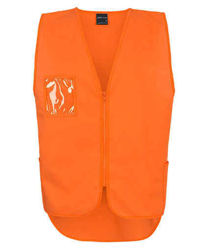 JB's Hi Vis Zip Drop Tail Safety Vest (6HVSW)