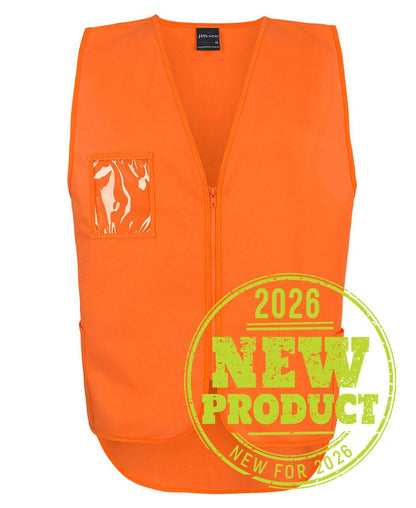 JB's Hi Vis Zip Drop Tail Safety Vest (6HVSW)