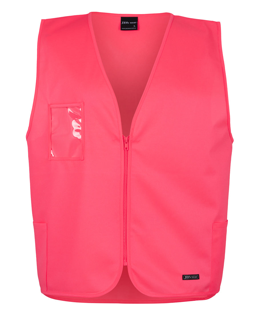 JBs Wear HI VIS Zip Safety Vest (6HVSZ)