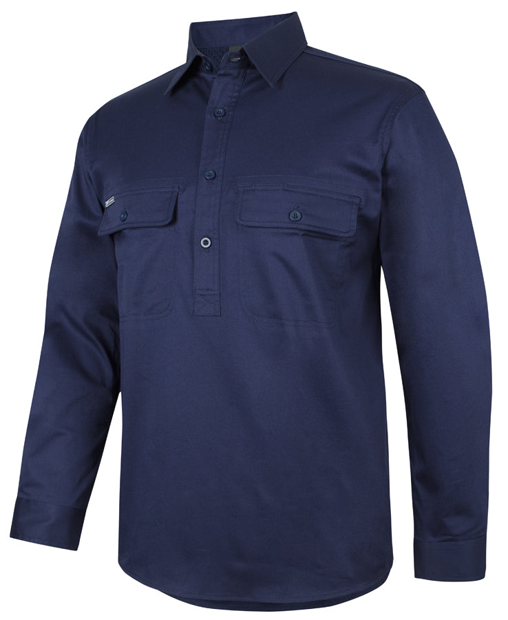 JB's L/S Stretch Close Front Work Shirt (6WLCS)