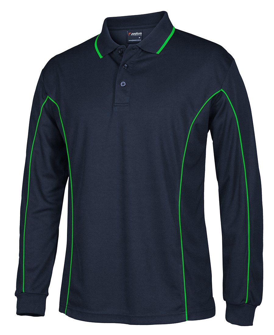 JBs Wear Podium Long Sleeve Piping Polo (7PIPL)