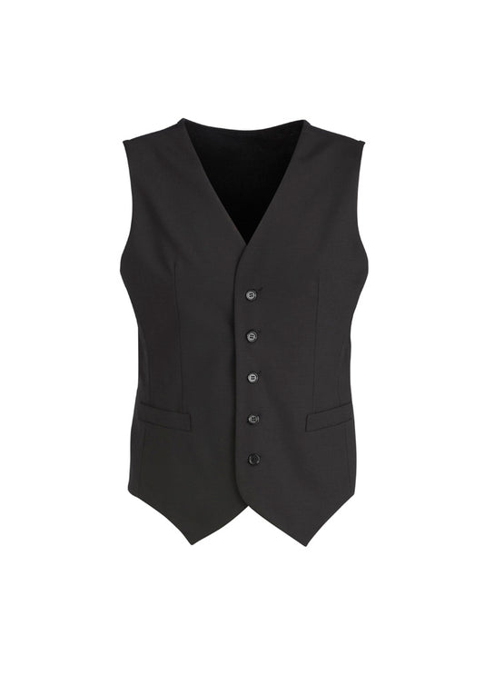 Biz Corporates Comfort Wool Stretch Mens Peaked Vest(94011)-Clearance