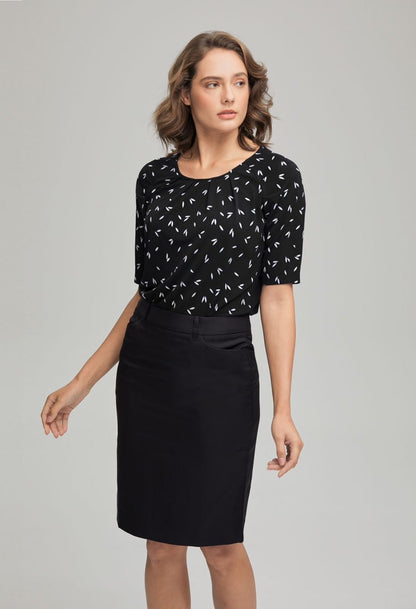 City Collection Petal Print Knit (2277)
